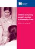 Children and young people s nursing: a philosophy of care. Guidance for nursing staff