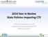 2014 Year in Review State Policies Impacting CTE. Catherine Imperatore, ACTE Andrea Zimmermann, NASDCTEc February 5, 2015