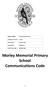 Morley Memorial Primary School. Communications Code POLICY NAME: Communications Code. Frequency of review: Reviewed On: October 2015