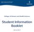 College of Human and Health Sciences. Student Information Booklet
