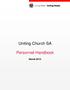 Uniting Church SA. Personnel Handbook