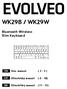 WK29B / WK29W. Bluetooth Wireless Slim Keyboard. User manual ( 2 5 ) Uživatelský manuál ( 6 10) Užívateľský manuál (11 15)