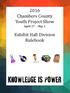 2016 Chambers County Youth Project Show April 27 May 1. Exhibit Hall Division Rulebook