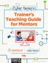 Trainer's Teaching Guide for Mentors
