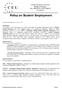 Policy on Student Employment