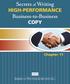 Secrets of Writing. HIGH-PERFORMANCE Business-to-Business. Chapter 11