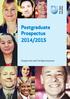 Postgraduate Prospectus 2014/2015. Going further with The Open University