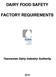 DAIRY FOOD SAFETY FACTORY REQUIREMENTS. Tasmanian Dairy Industry Authority
