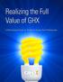 Realizing the Full Value of GHX. A GHX Education Paper for Healthcare Supply Chain Professionals