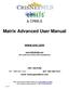 Matrix Advanced User Manual