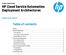 HP Cloud Service Automation Deployment Architectures