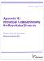 Appendix B: Provincial Case Definitions for Reportable Diseases