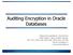 Auditing Encryption in Oracle Databases