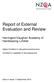Report of External Evaluation and Review