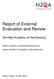 Report of External Evaluation and Review