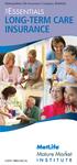 LONG-TERM CARE INSURANCE
