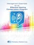 Management Essentials for an Effective Hearing Conservation Program