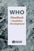 WHO. Handbook. Guideline. Development. for