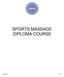 SPORTS MASSAGE DIPLOMA COURSE