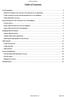 Software User Manual. Table of Contents