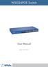 WSG24POE Switch. User Manual