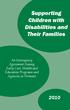 Supporting Children with Disabilities and Their Families