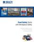 www.bradyid.com Food Safety Starts with Workplace Safety Workplace Safety Products For Food and Beverage Processing Facilities