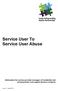 Service User To Service User Abuse