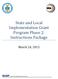 State and Local Implementation Grant Program Phase 2: Instructions Package