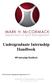 Undergraduate Internship Handbook 498 Internship Handbook