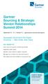 Gartner Sourcing & Strategic Vendor Relationships Summit 2014