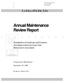 Annual Maintenance Review Report