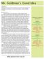Mr. Goldman s Good Idea