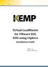 Virtual LoadMaster for VMware ESX, ESXi using vsphere