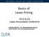 Basics of Lease Pricing