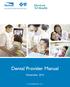Dental Provider Manual. November 2014. horizonnjhealth.com