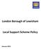 London Borough of Lewisham. Local Support Scheme Policy