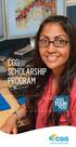 CGG SCHOLARSHIP PROGRAM