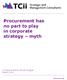 Procurement has no part to play in corporate strategy myth