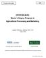 2016 KOICA-KU Master s Degree Program in Agricultural Processing and Marketing