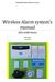 Wireless Alarm system s manual