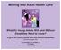 Moving Into Adult Health Care