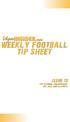 weekly football tip sheet