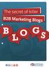 The secret of killer B2B Marketing Blogs B L