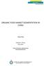 ORGANIC FOOD MARKET SEGMENTATION IN CHINA
