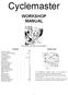 Cyclemaster WORKSHOP MANUAL. Please quote the wheel number in all correspondence