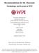 Recommendations for the Classroom Technology and Layout at WPI
