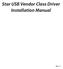 Star USB Vendor Class Driver Installation Manual