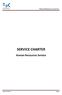 SERVICE CHARTER Human Resources Service