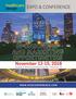 SPONSORSHIP AND MARKETING OPPORTUNITIES November 12-15, 2016 George R. Brown Convention Center Houston, TX